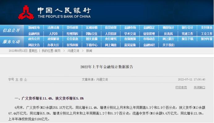 重磅！7月金融数据出炉，新增信贷、社融规模不及预期！M2却连续4月双位数增长，什么信号？
